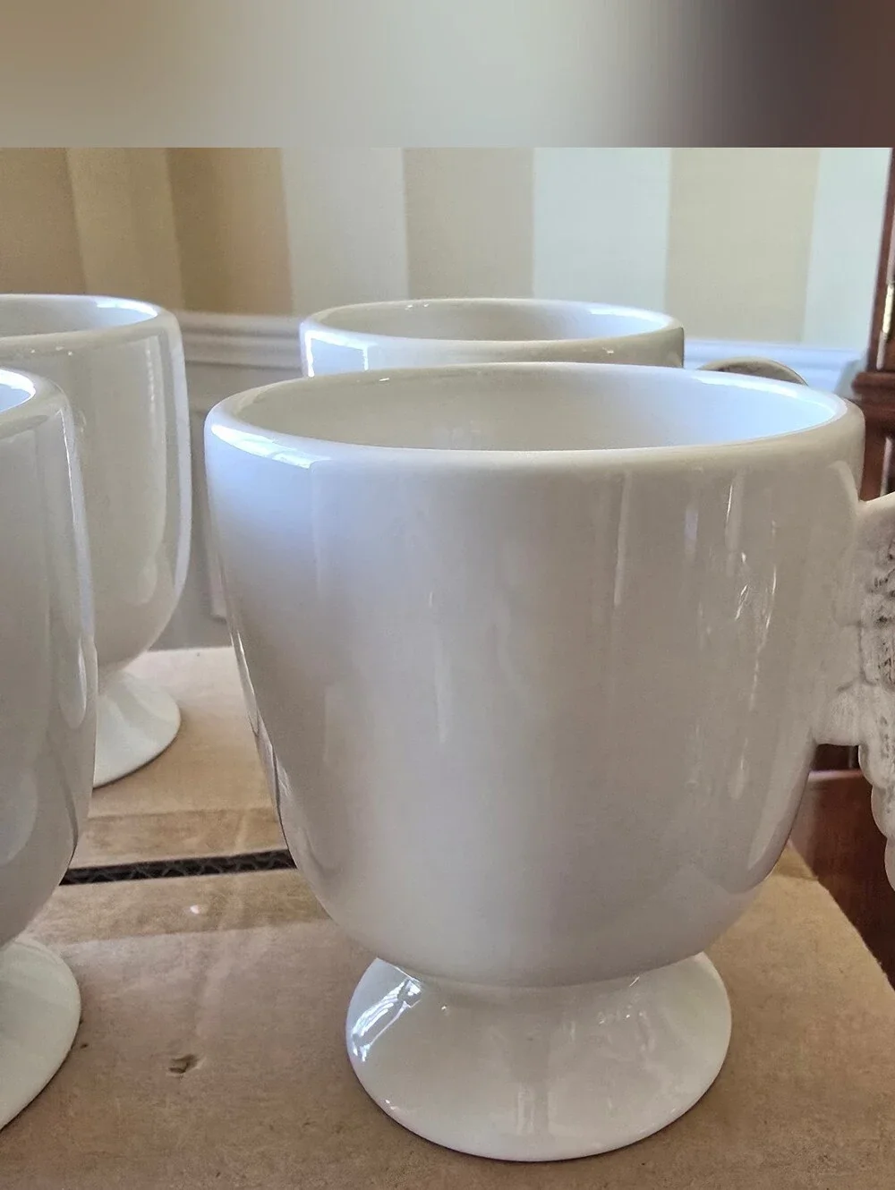 NIB Wisteria Coffee/Tea Mugs with Winged Handles! Gorgeous!